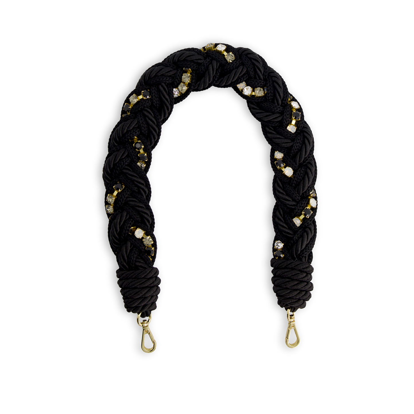 Gold Passementerie Handle With Stone Embellishment