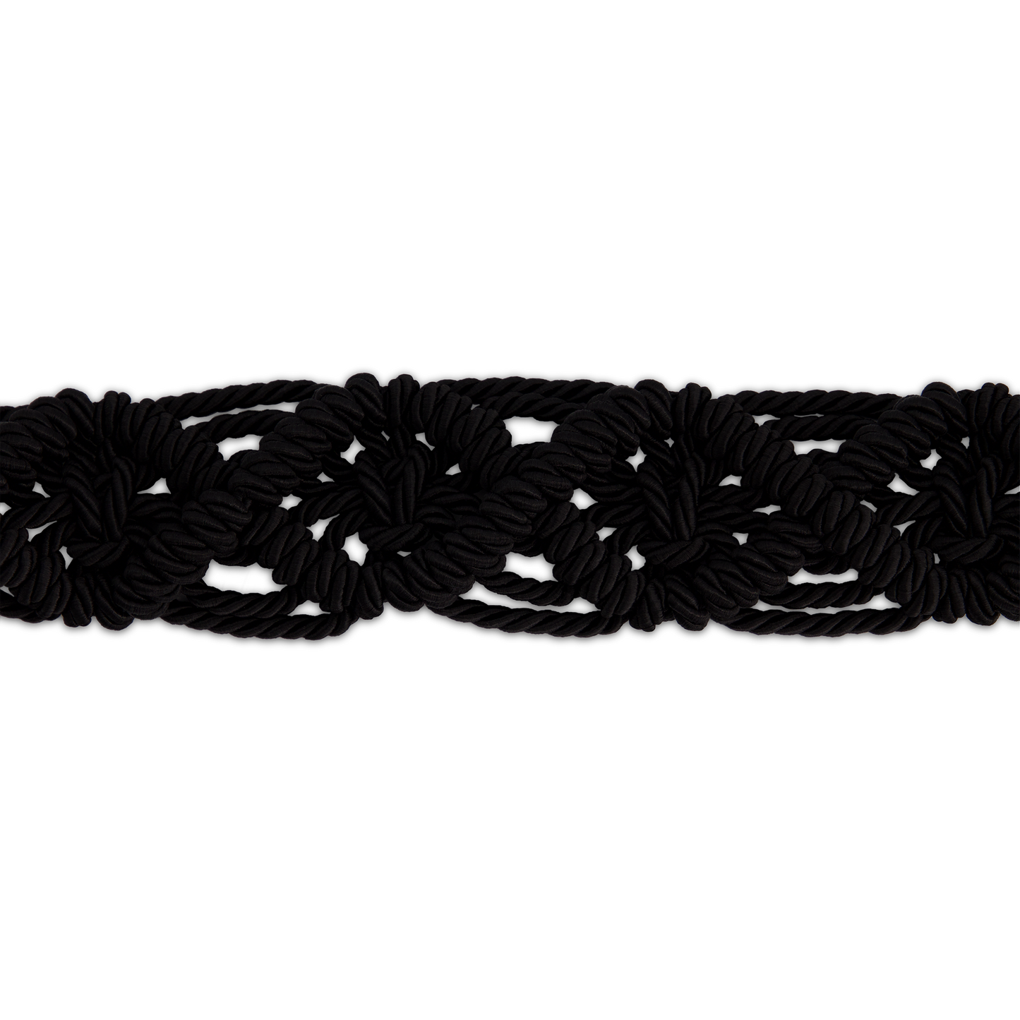 Hand-Braided Black Passementerie Handle