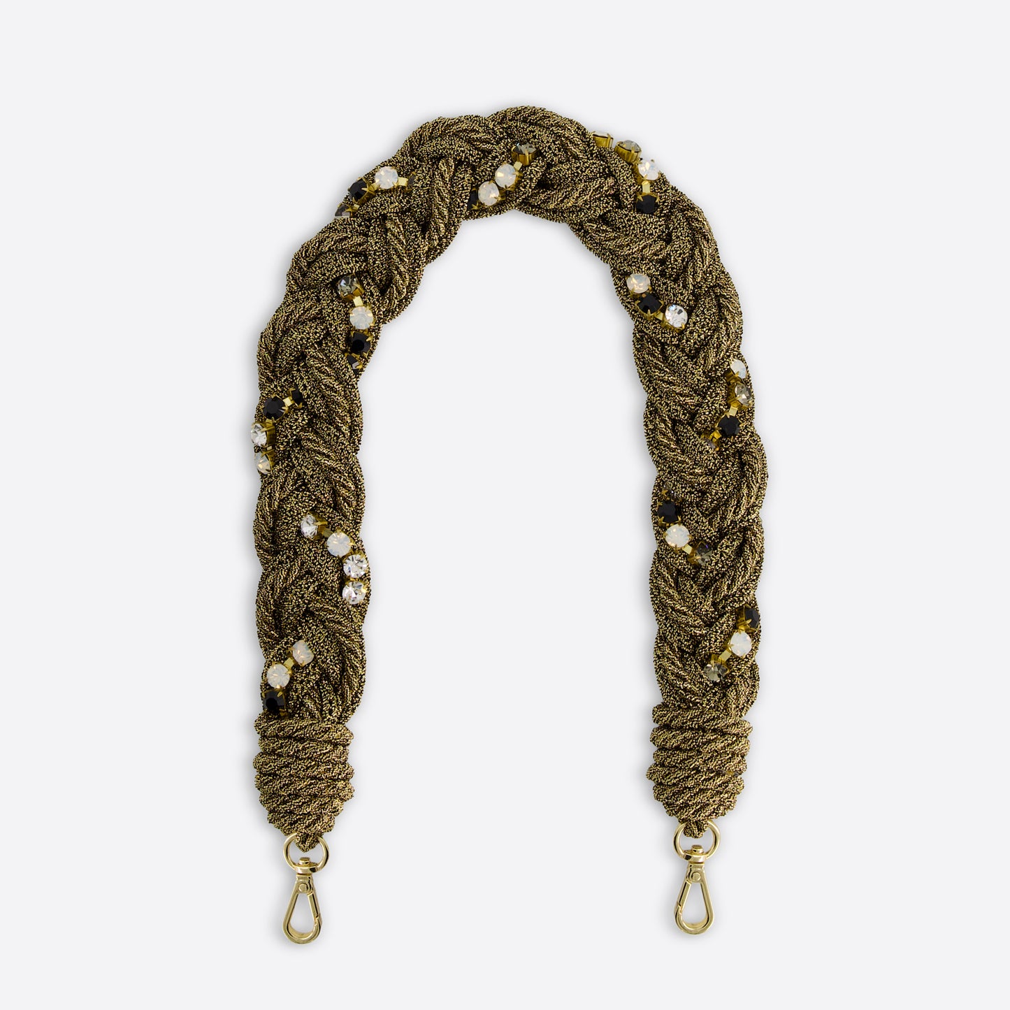 Gold Passementerie Handle With Stone Embellishment