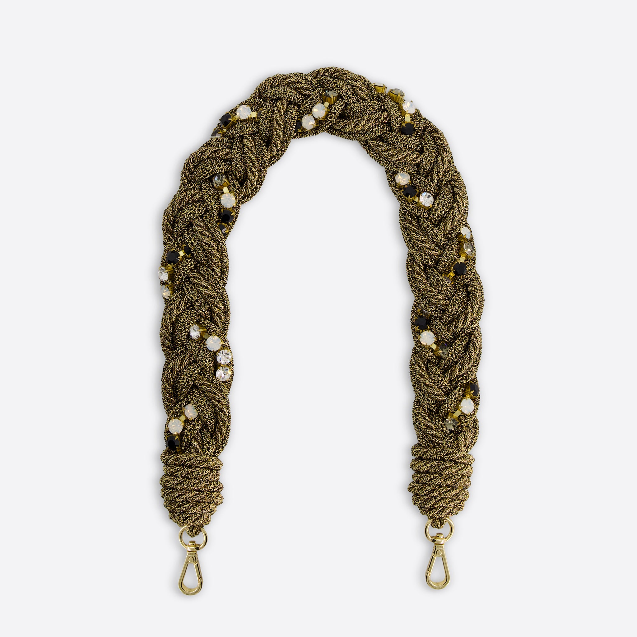 Gold Passementerie Handle With Stone Embellishment